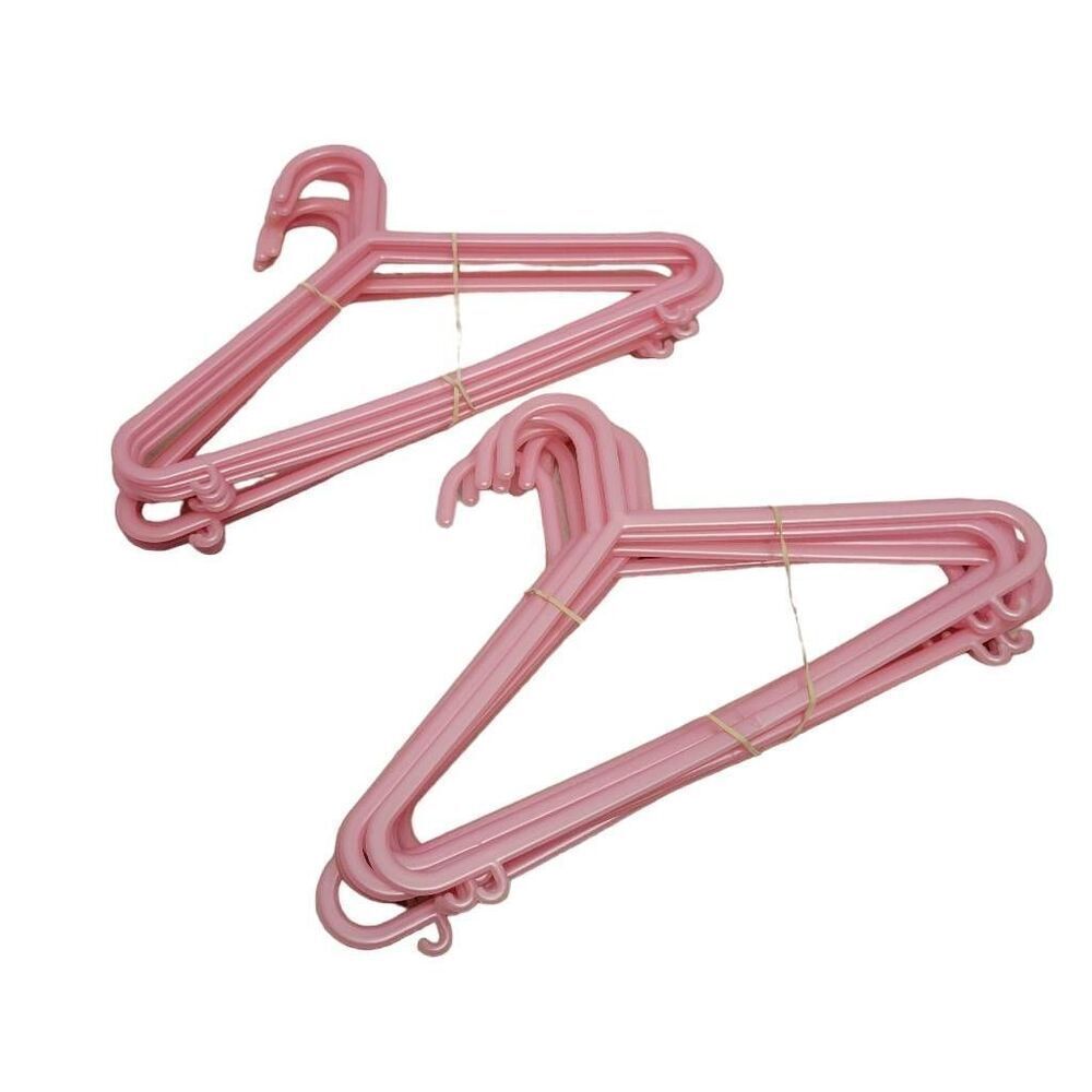 20 thin pink child size clothes hangers